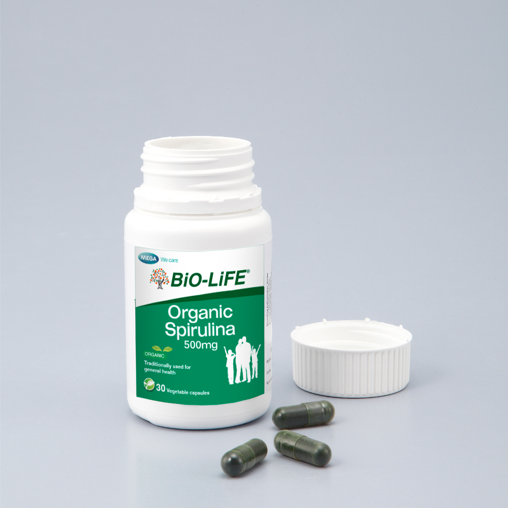 ORAGANIC SPIRULINA 30SX2_BOX & CAPSULE_