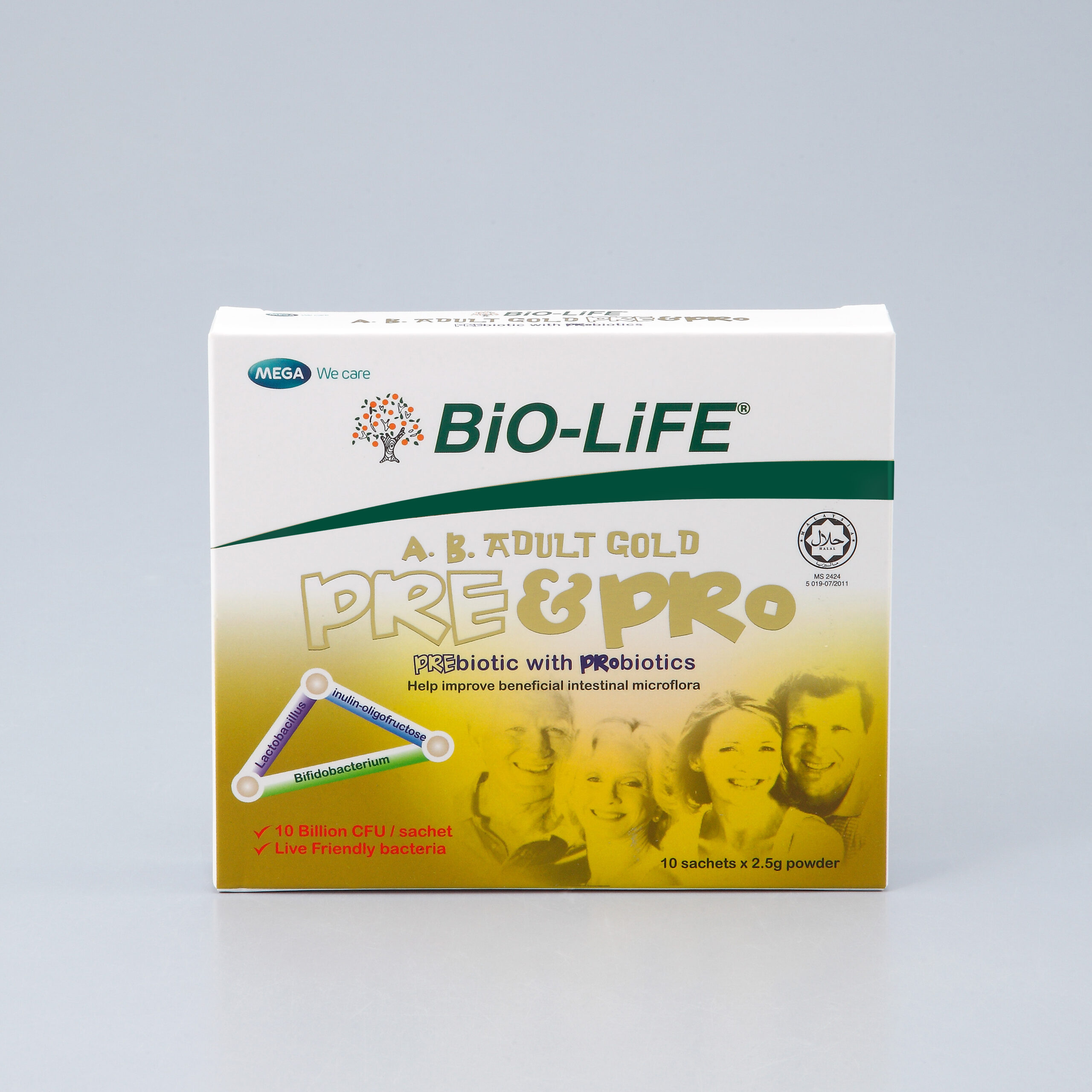a.b adult gold pre & pro 10s 1