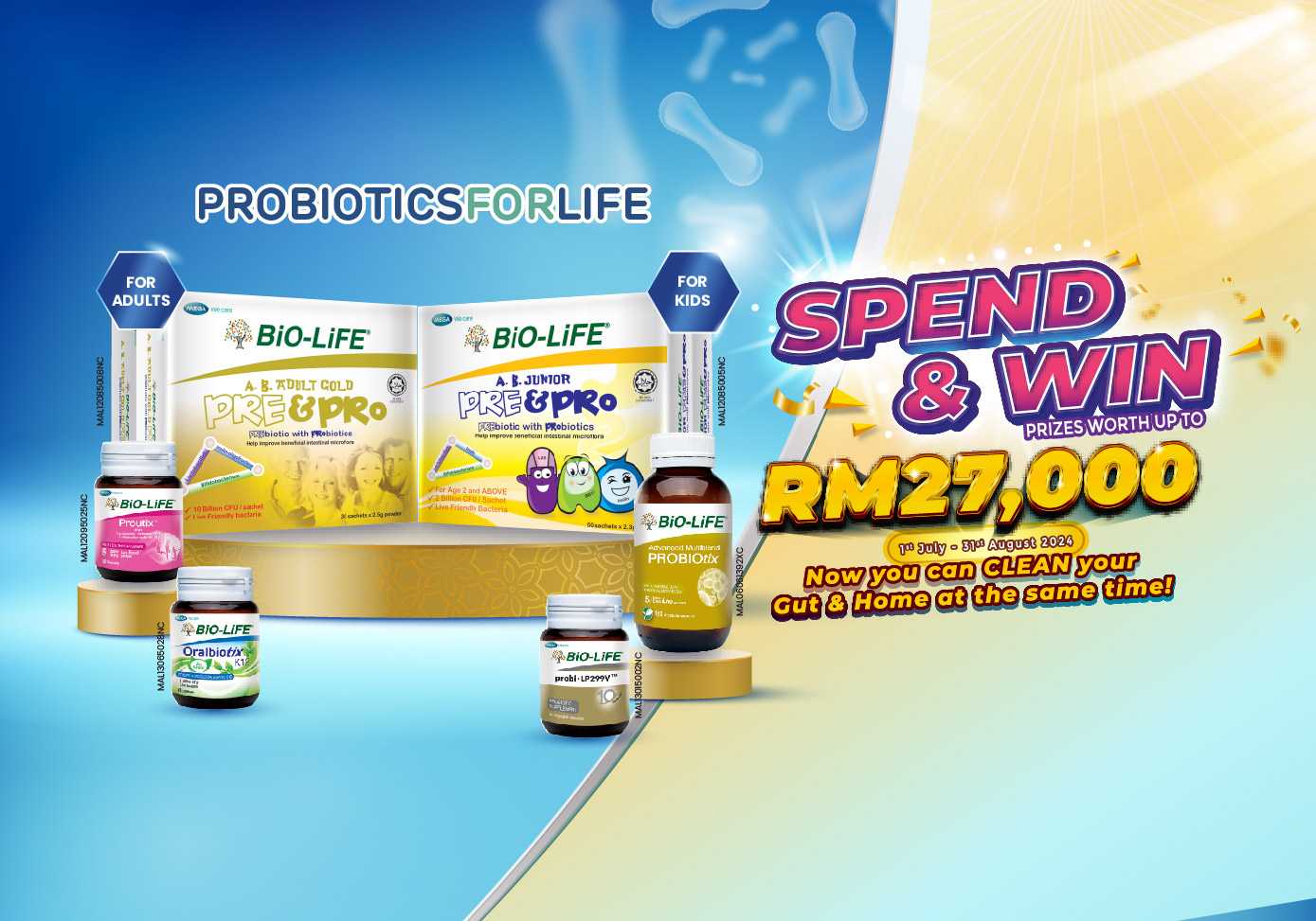 BiO-LiFE Probiotics ‘Cleanse Your Gut & Home At The Same Time’ Nationwide Spend & Win Campaign