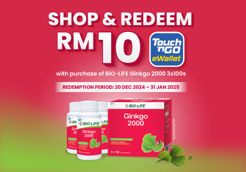 BiO-LiFE GINKGO SHOP & REDEEM RM10 TNG